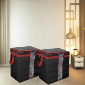 Black Red Storage Bags 19x19x11 Inch Peshawari Home Use
