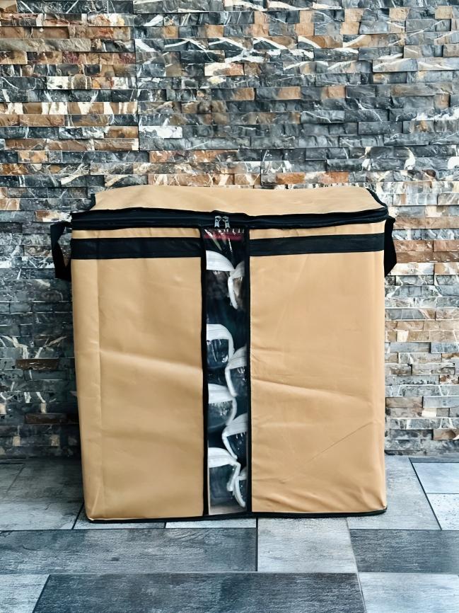 Stylish Storage Bags Brown Non-Woven 19x19x11 - Image 3