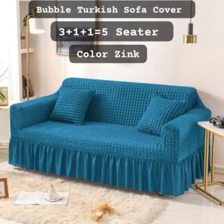 Bubble Turkish Sofa Cover 5 Seater Jersey Fabric