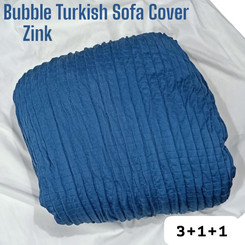 Bubble Turkish Sofa Cover 5 Seater Jersey Fabric - Image 2