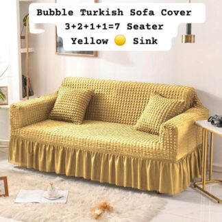 Bubble Turkish Sofa Cover 7-Seater Polyester Lycra