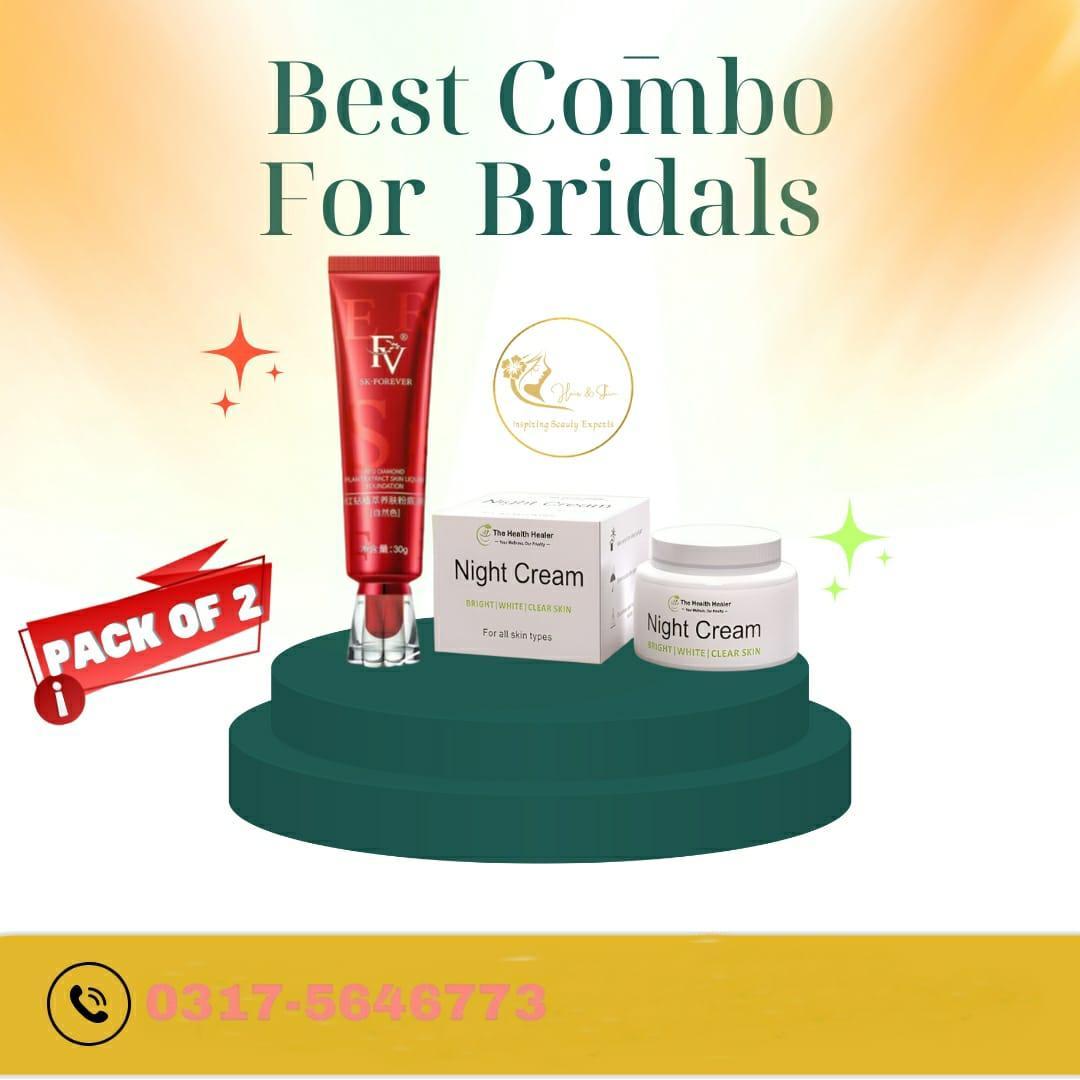 Bridal Skincare Bundle Night Cream + Foundation
