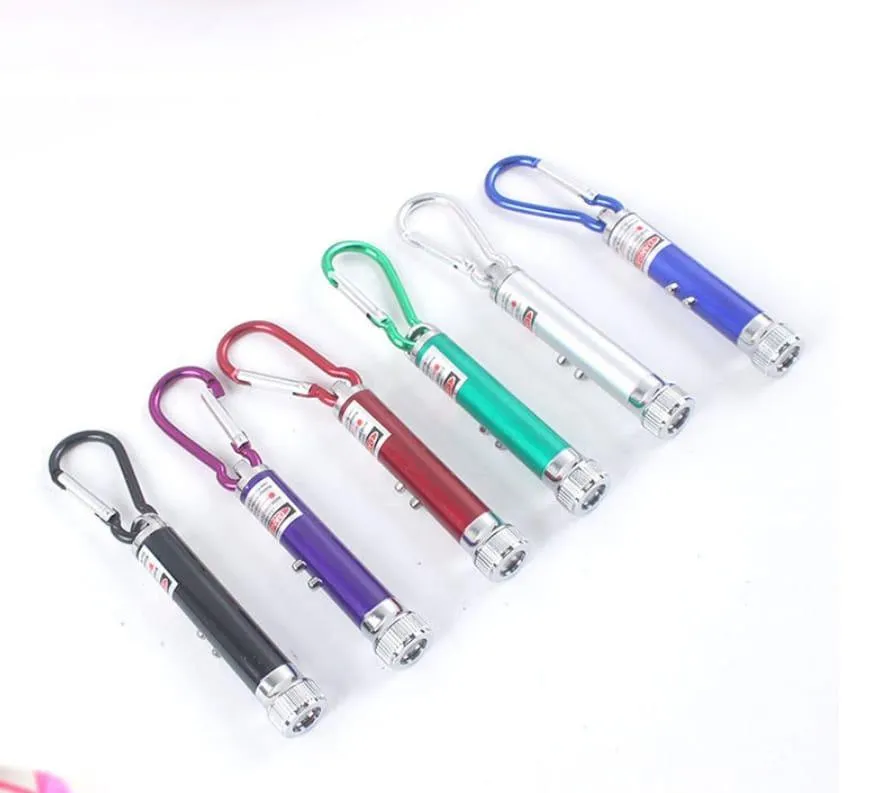 3 in 1 LED Laser Pen Multicolor Keychain - Image 5