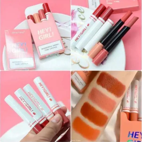 Hey Girl Velvet Matte Lipstick Pack of 4 Shades - Image 3