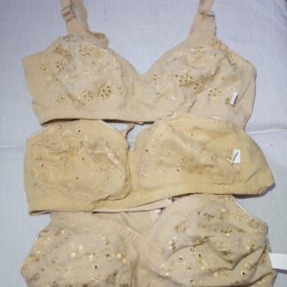 Premium Cotton Bra with Golden Embroidery for Daily Wear