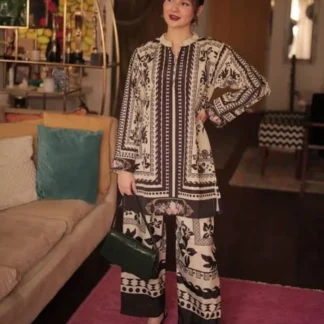 HANIA AMIR Full Printed Swiss Lawn 38 Chest Black Set