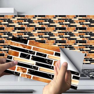 Modern Golden Marble Wall Sticker 50x50 Self-Adhesive