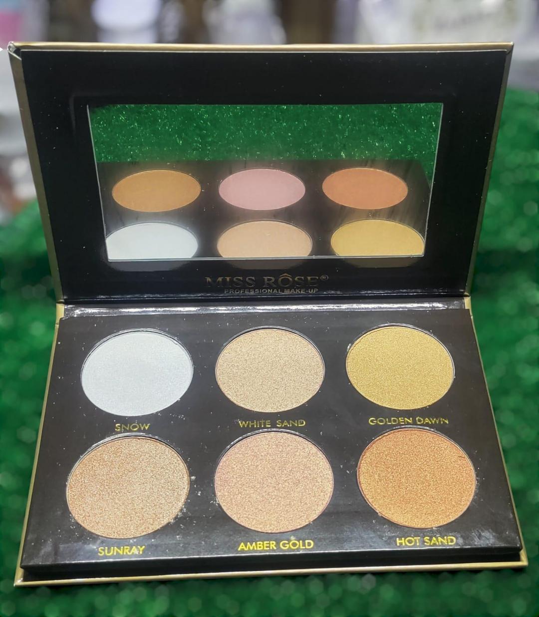 Glowy Highlighter 6 Shades for Pakistani Makeup Lovers