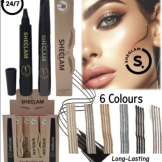 Waterproof Eyebrow Pencil 6 Shades Quad Tip