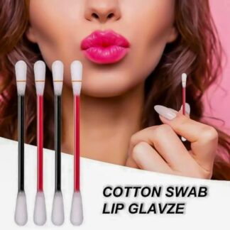 Cotton Lip Glaze Swabs Rose Red Pink Multicolor