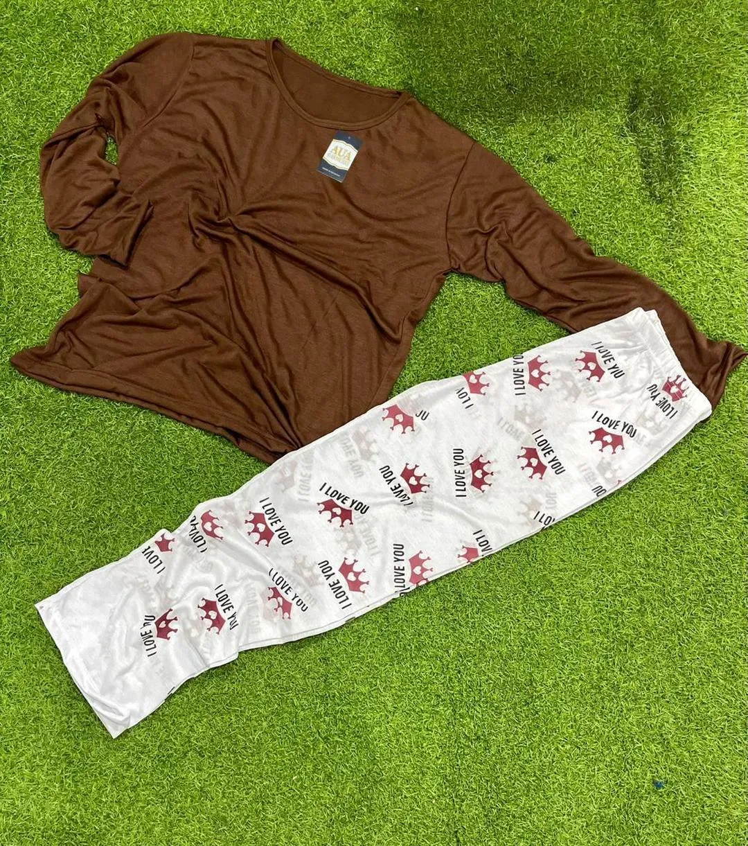 Tom and Jerry Printed Night Suit Maroon White 2Pc - Image 2