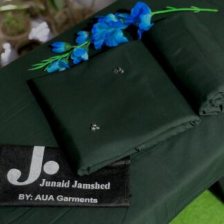 Junaid Jamshed Men's Green Wash & Wear Suit