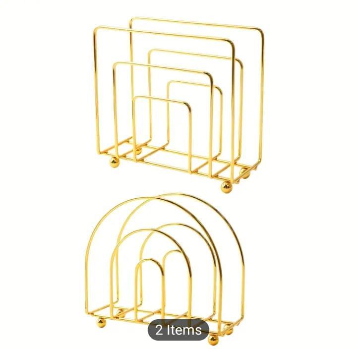 Golden Metal Tissue Box for Home Office - Image 3