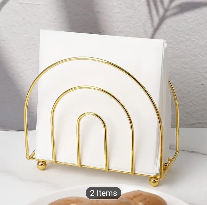 Golden Metal Tissue Box for Home Office - Image 4