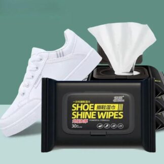 Shoe Shine Wipes 80 Pcs Non-Woven White