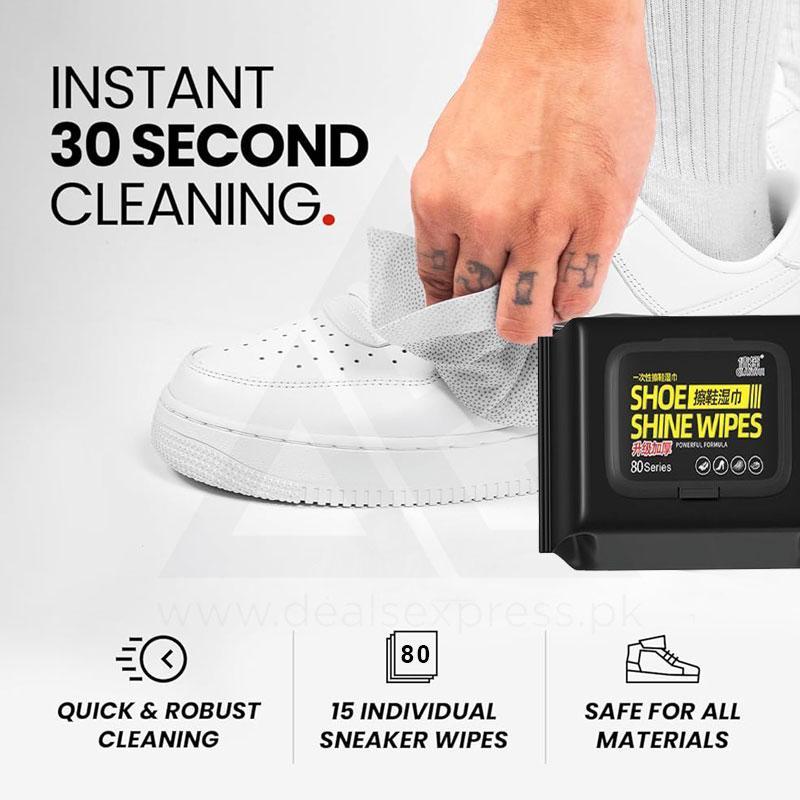 Shoe Shine Wipes 80 Pcs Non-Woven White - Image 2