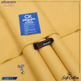Men Unstitched Cotton Suit Golden Summer Wear