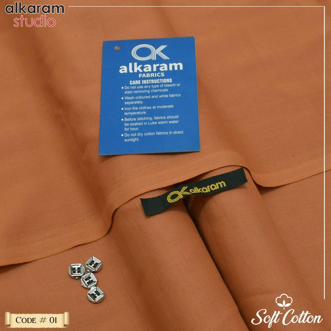 Men's Unstitched Soft Cotton Suit Brown 4.5m