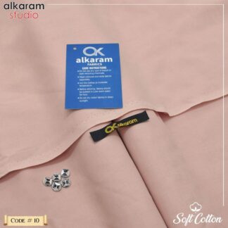 Men's Peach Cotton Suit 4.5m Cut with 8 Buttons