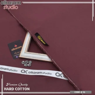 Maroon Hard Cotton Unstitched Suit for Men
