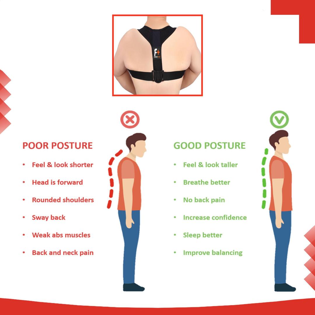 Black Nylon Posture Corrector Belt for Back Support - Image 4