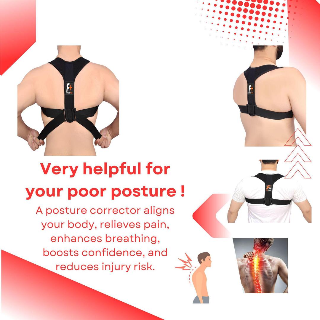 Black Nylon Posture Corrector Belt for Back Support - Image 5