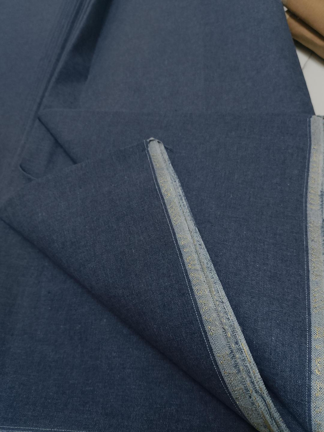 Men's Khaddar Plain Blue Suit Winter Wear - Image 3