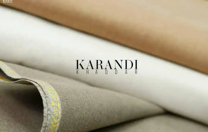 Winter Khaddar Suit Beige Unstitched for Men - Image 2