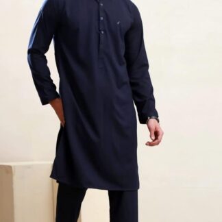 Men's Boski Plain Suit Navy Blue Summer Wear