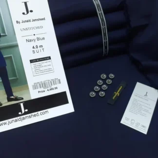 Men Unstitched Navy Blue Suit 4m All Season