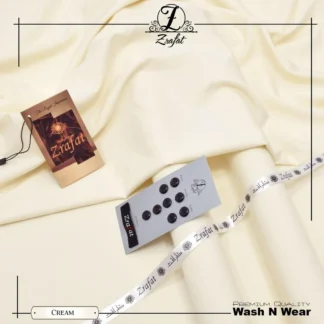 Men's Unstitched Wash N Wear Suit Cream Summer Formal Eid