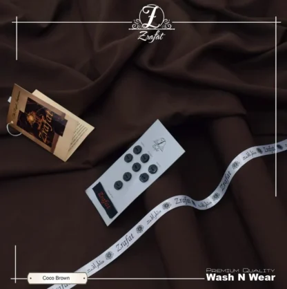 Men's Wash N Wear Plain Suit Coco Brown