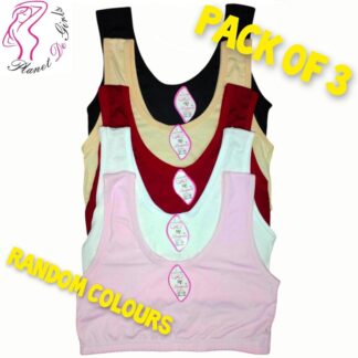 Pack of 3 Cotton Non-Padded Bras for Women