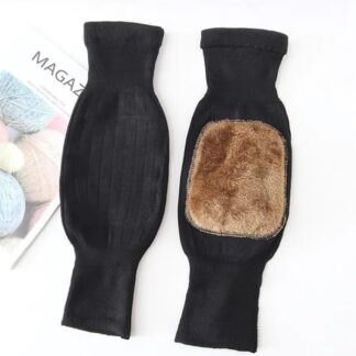 Winter Leg Warmers Wool Brown Black Unisex