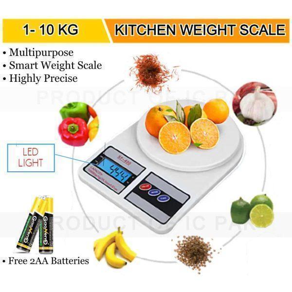 Digital Kitchen Scale 1g-10kg LED Light Free - Image 5