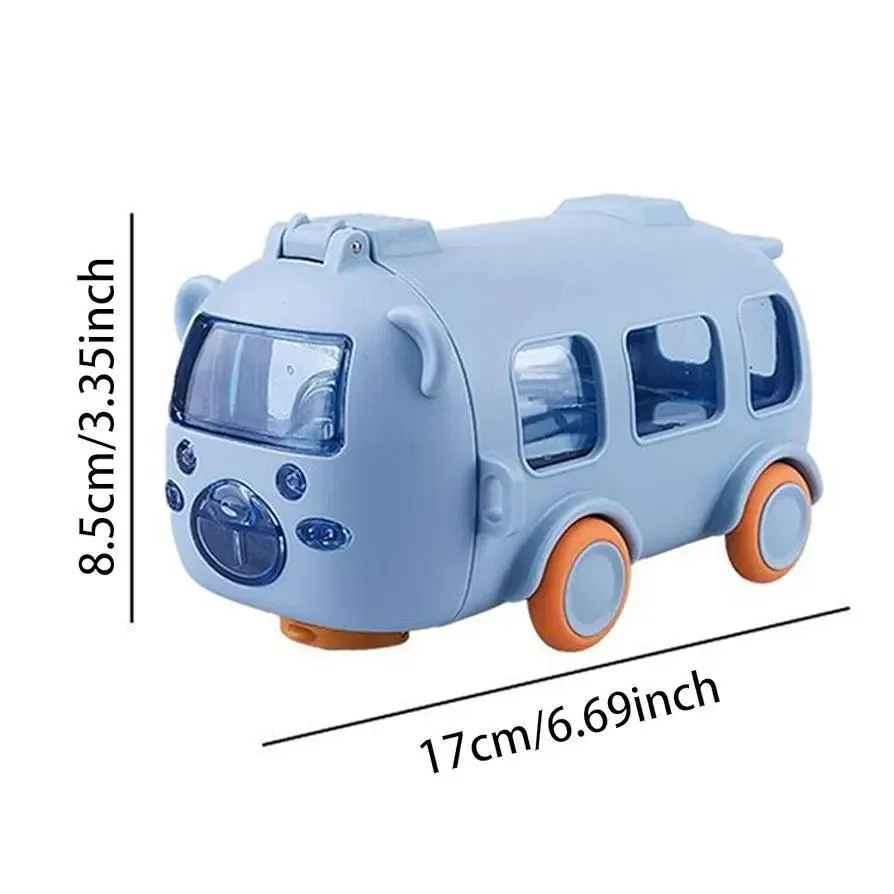 Kids Bus Water Bottle with Strap ABS Plastic - Image 3