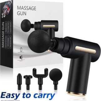 Rechargeable Massager Gun Black Metal 1000mAh