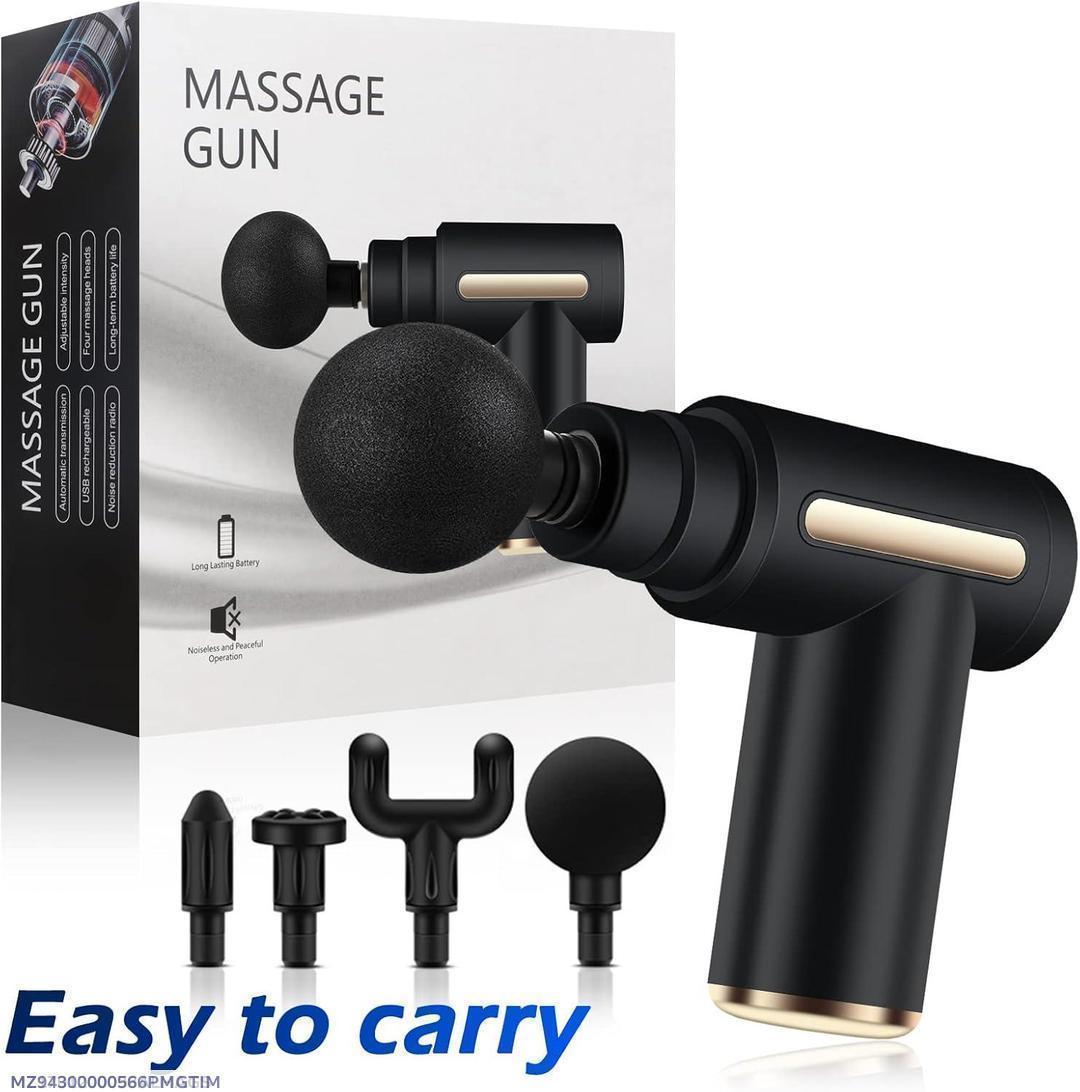 Rechargeable Massager Gun Black Metal 1000mAh - Image 4