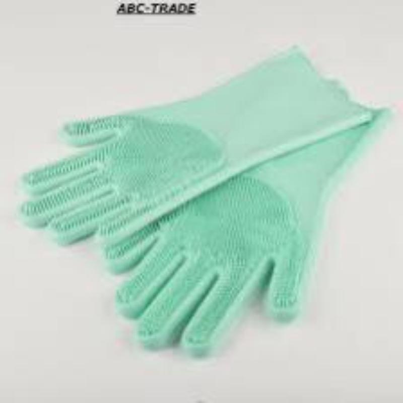 Lavender Rubber Dish Cleaning Gloves for Home Use - Image 6