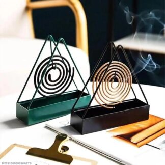 Mosquito Coil Stand Metal Triangle Black 2Pcs