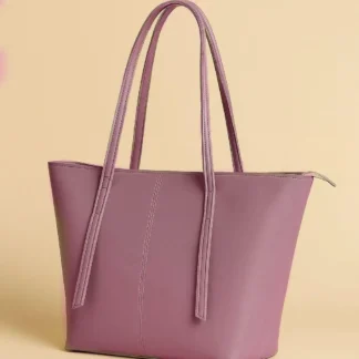 Premium Pink Leather Tote Bag for Women