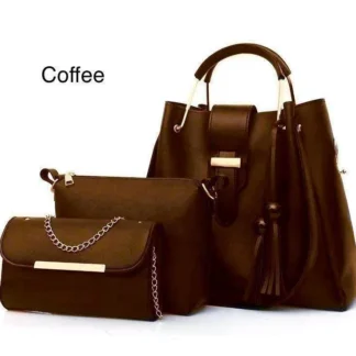 Comfortable Coffee Leather Handbag for Women