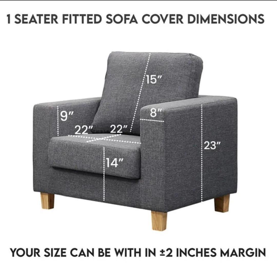 5 Seater Golden Jersey Textured Sofa Cover - Image 4