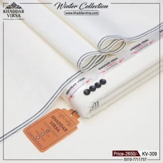 Winter Khaddar Suit Ivory 100% Pure Khaddar