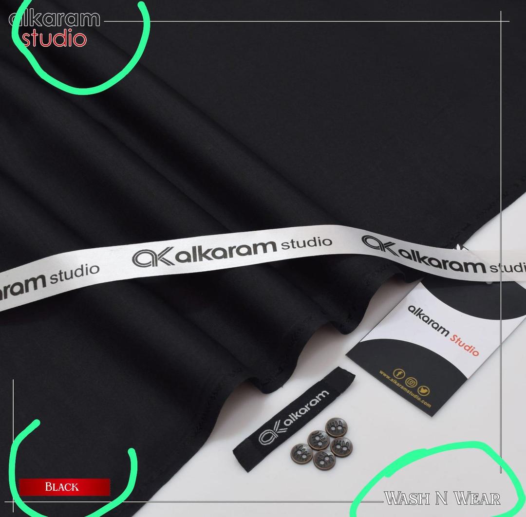 Premium Boski Plain Suit Black All Season - Image 2
