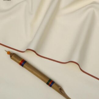 Men's Unstitched Boski Suit Cream Ivory Plain