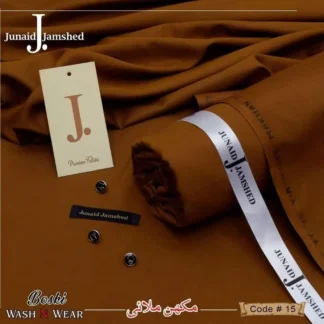 Unstitched Boski Plain Suit Brown All Season