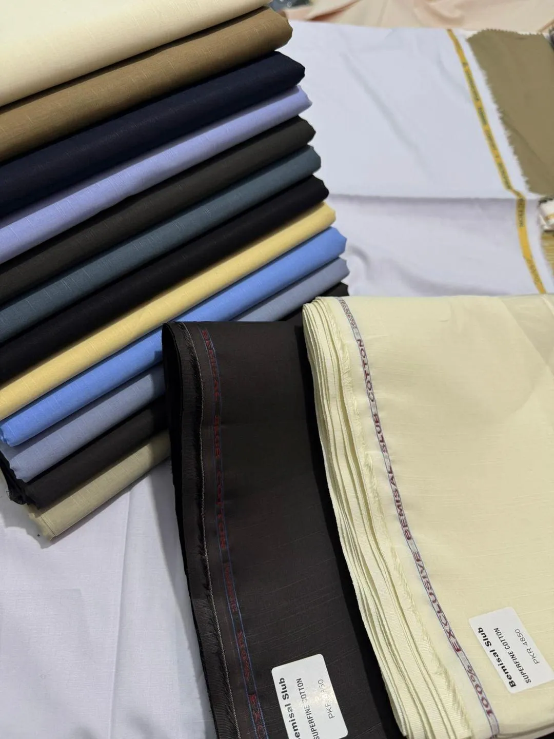 Unstitched Boski Plain Suit Brown All Season - Image 2