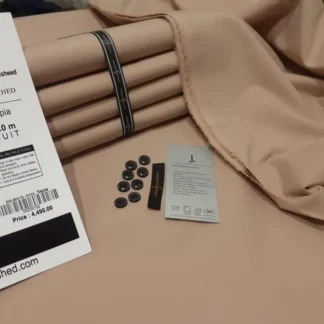 Men's Unstitched Beige Wash & Wear Suit 4m