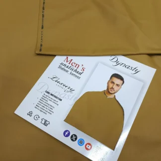 Men's Unstitched Suit Mustard Wash & Wear